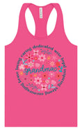 Load image into Gallery viewer, Flowers for Grandma Women's Racerback Tank
