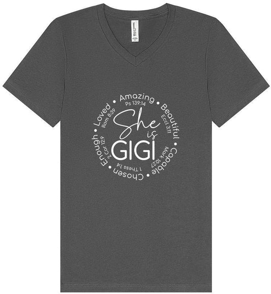 Biblical Gigi Unisex V-Neck Shirt