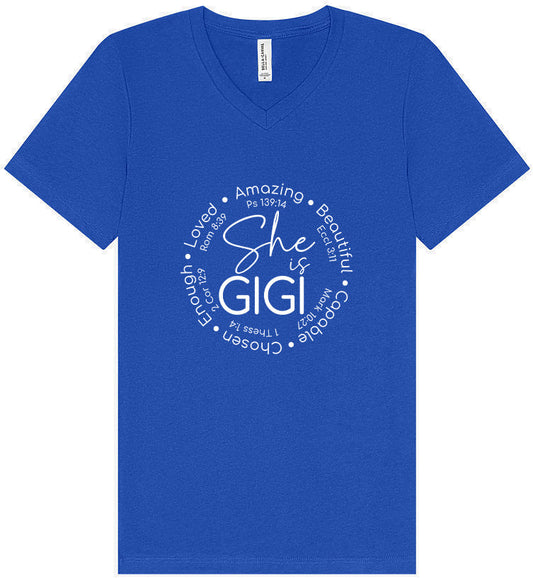 Biblical Gigi Unisex V-Neck Shirt