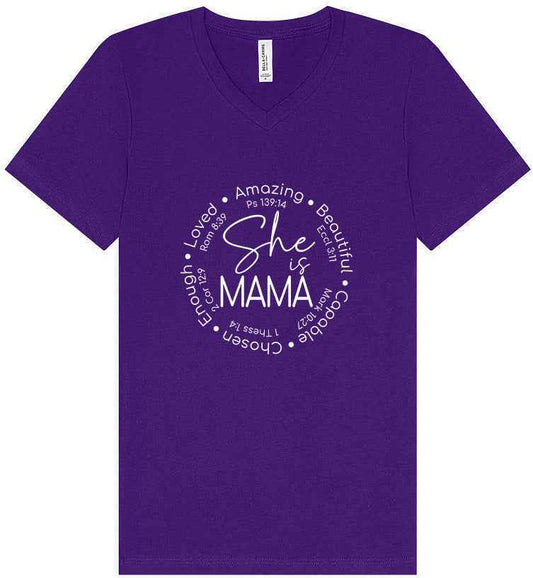 Biblical Mama Unisex V-Neck Shirt