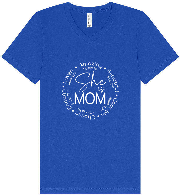 Biblical Mom Unisex V-Neck Shirt