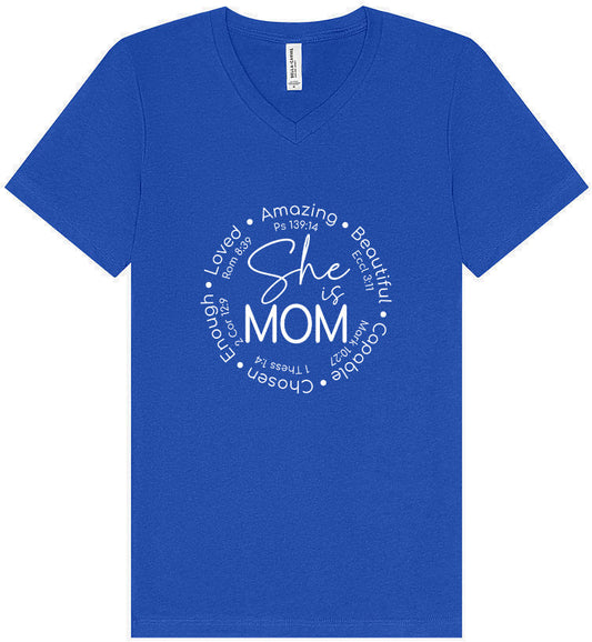 Biblical Mom Unisex V-Neck Shirt