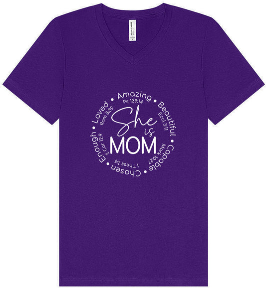 Biblical Mom Unisex V-Neck Shirt