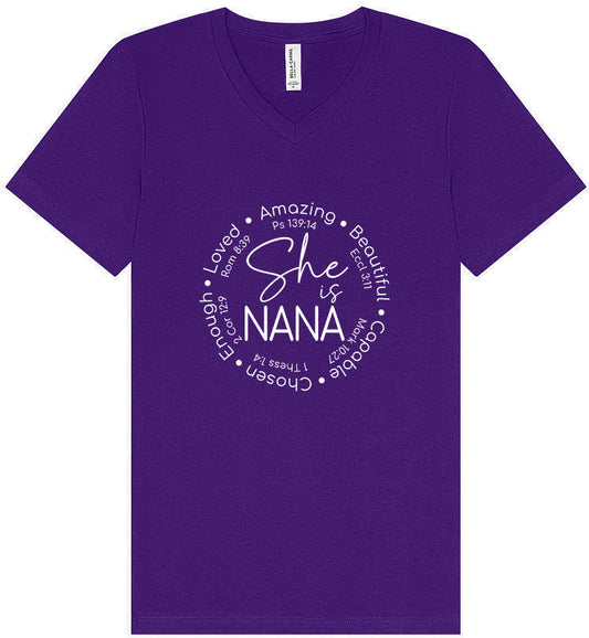Biblical Nana Unisex V-Neck Shirt