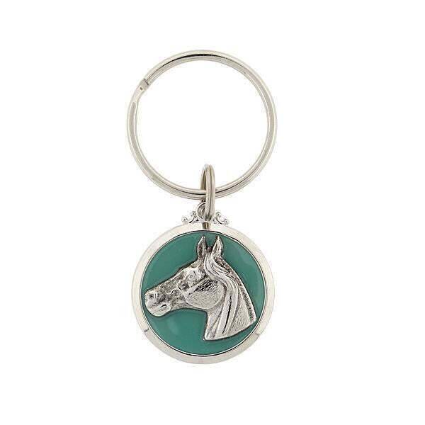 Horse Enamel Turquoise Color Key Chain
