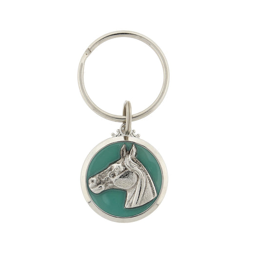 Horse Enamel Turquoise Color Key Chain