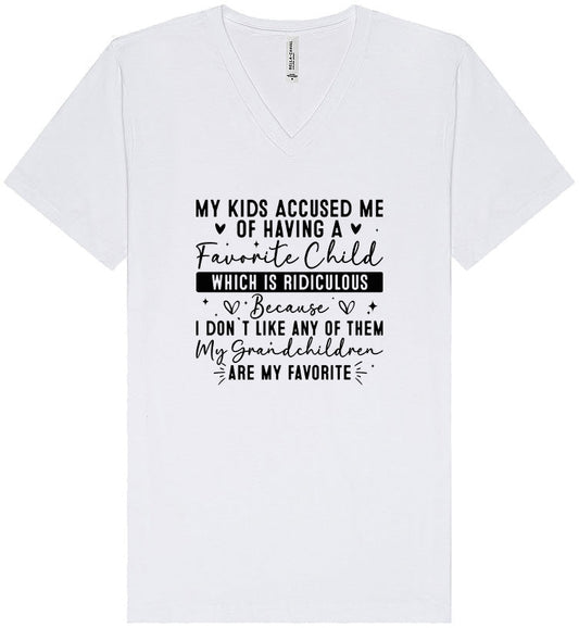 Grandchildren are my Favorite Unisex V-Neck Shirt