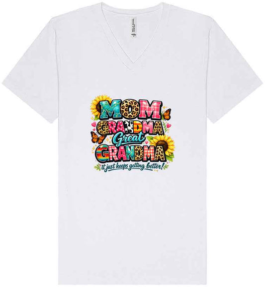 Mom, Grandma, Great Grandma Unisex V-Neck Shirt
