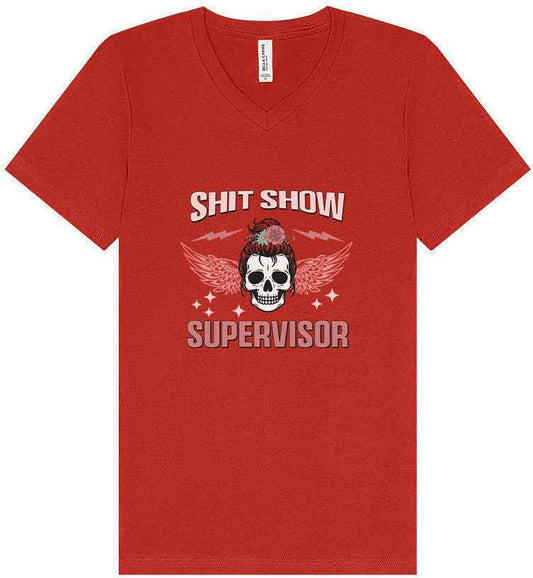 Shitshow Supervisor Unisex V-Neck Shirt