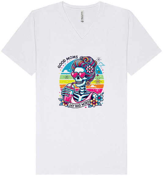 Good Moms Say Bad Words Unisex V-Neck Shirt
