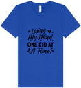 Load image into Gallery viewer, Losing My Mind One Kid at a Time Unisex V-Neck Shirt
