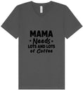 Load image into Gallery viewer, Mama Needs Lots of Coffee Unisex V-Neck Shirt
