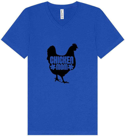 Chicken Mom Unisex V-Neck Shirt