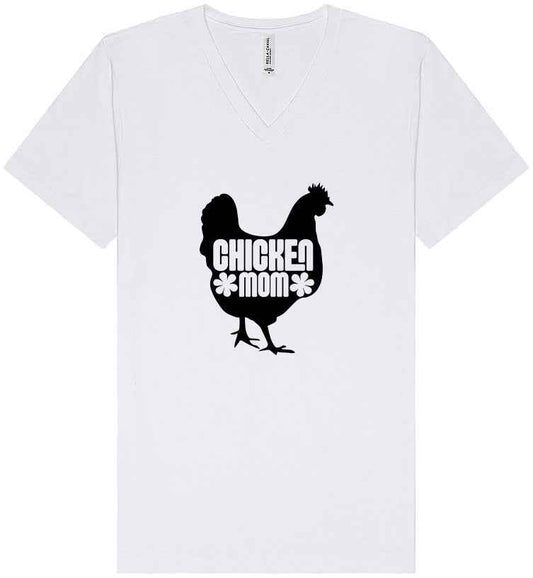 Chicken Mom Unisex V-Neck Shirt