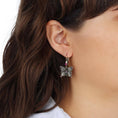 Load image into Gallery viewer, Antiqued Butterfly Multi Color Crystals Drop Earrings
