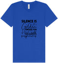 Load image into Gallery viewer, Silence is Suspicious Unisex V-Neck Shirt
