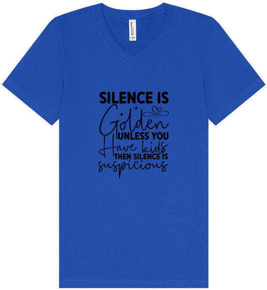 Silence is Suspicious Unisex V-Neck Shirt