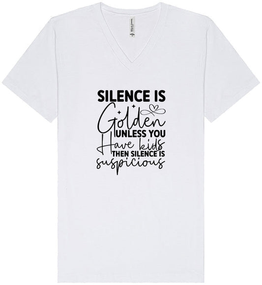 Silence is Suspicious Unisex V-Neck Shirt
