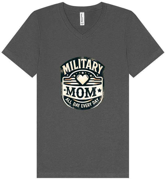 Proud Military Mom Unisex V-Neck Shirt
