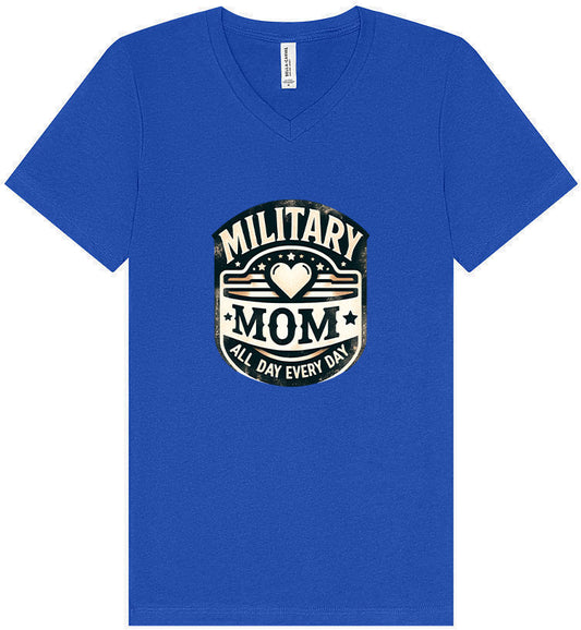 Proud Military Mom Unisex V-Neck Shirt