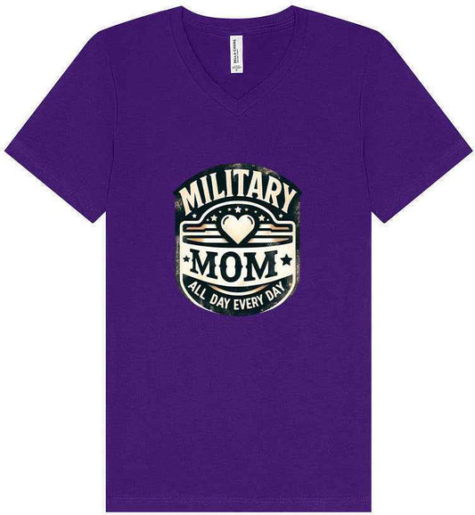 Proud Military Mom Unisex V-Neck Shirt