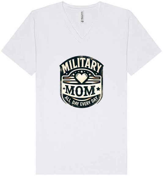 Proud Military Mom Unisex V-Neck Shirt