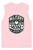 Load image into Gallery viewer, Proud Military Mom Muscle Tank
