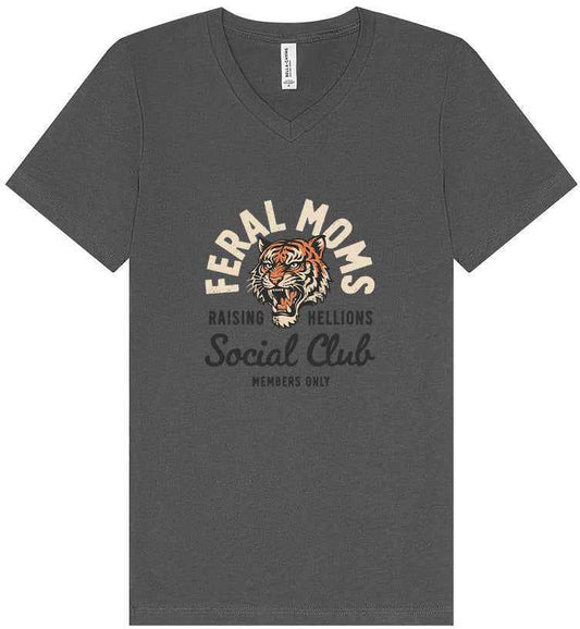 Feral Moms Social Club Unisex V-Neck Shirt