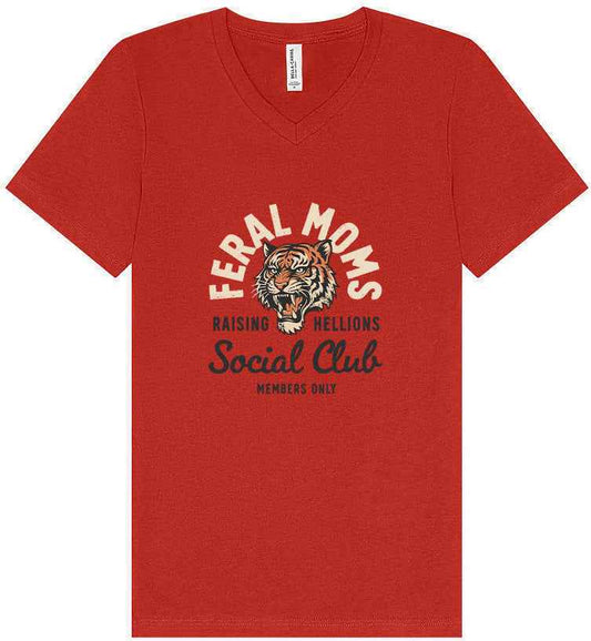 Feral Moms Social Club Unisex V-Neck Shirt