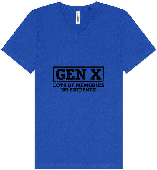 Gen X No Evidence Unisex V-Neck Shirt