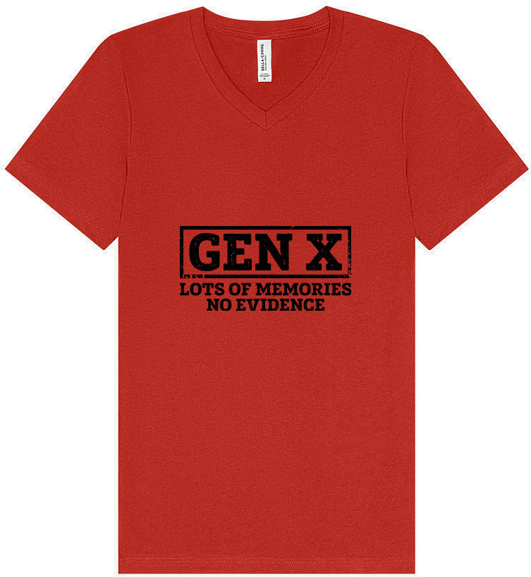 Gen X No Evidence Unisex V-Neck Shirt
