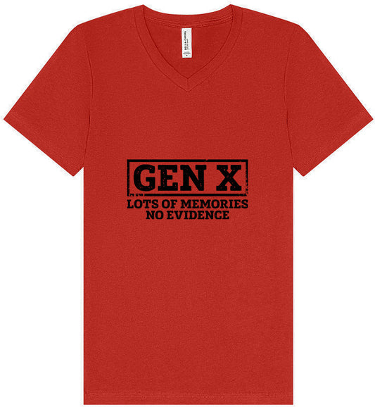 Gen X No Evidence Unisex V-Neck Shirt