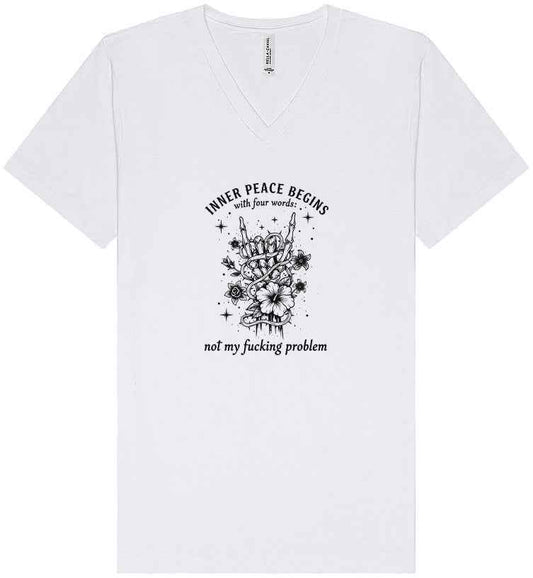 Inner Peace Begins With... Unisex V-Neck Shirt