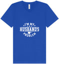 Load image into Gallery viewer, I'm My Husband's Problem Unisex V-Neck Shirt
