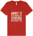 Load image into Gallery viewer, Retro Life Would Be Boring Unisex V-Neck Shirt
