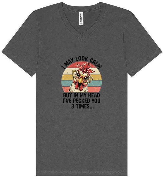 Pecked You in My Head Unisex V-Neck Shirt