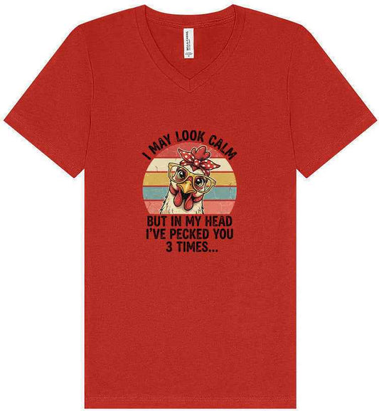 Pecked You in My Head Unisex V-Neck Shirt