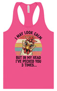 Load image into Gallery viewer, Pecked You in My Head Women's Racerback Tank
