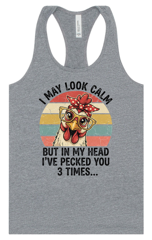 Pecked You in My Head Women's Racerback Tank