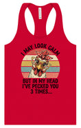 Load image into Gallery viewer, Pecked You in My Head Women's Racerback Tank
