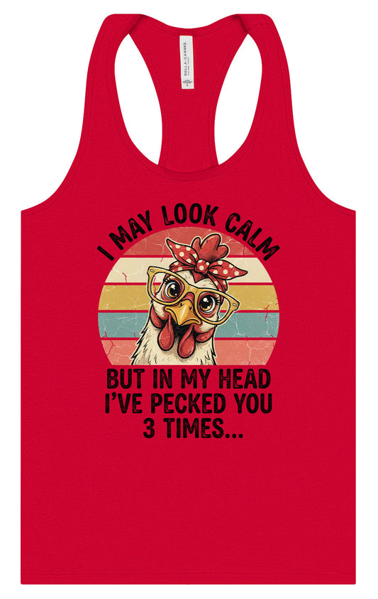 Pecked You in My Head Women's Racerback Tank