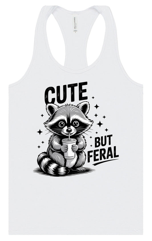 Cute but Feral Women's Racerback Tank