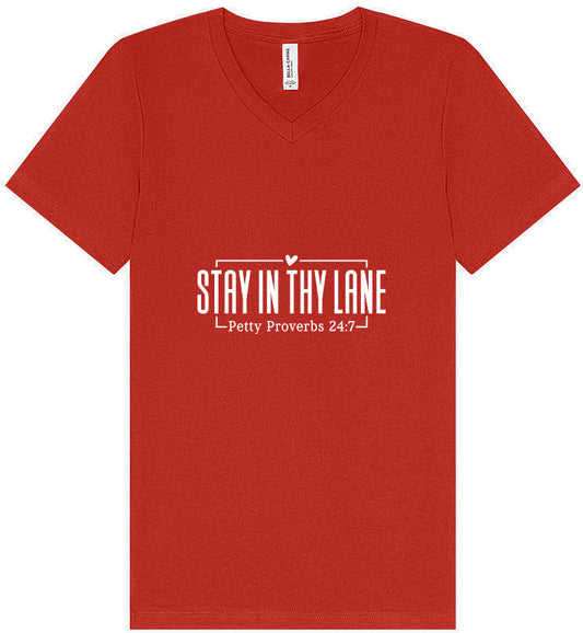 Stay in Thy Lane Unisex V-Neck Shirt