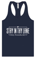 Load image into Gallery viewer, Stay in Thy Lane Women's Racerback Tank
