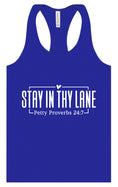 Load image into Gallery viewer, Stay in Thy Lane Women's Racerback Tank
