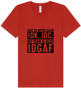 Load image into Gallery viewer, IDK, IDC, IDGAF Unisex V-Neck Shirt
