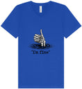 Load image into Gallery viewer, I'm Fine Unisex V-Neck Shirt
