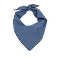 Load image into Gallery viewer, Blue Denim Dog Bandana with Black Rolled Hem - Southlake Paws
