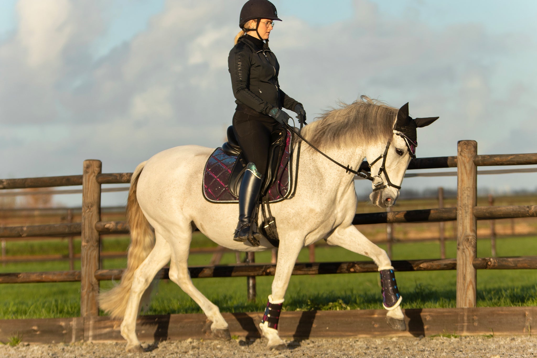 Ultraviolet Brushing Boots