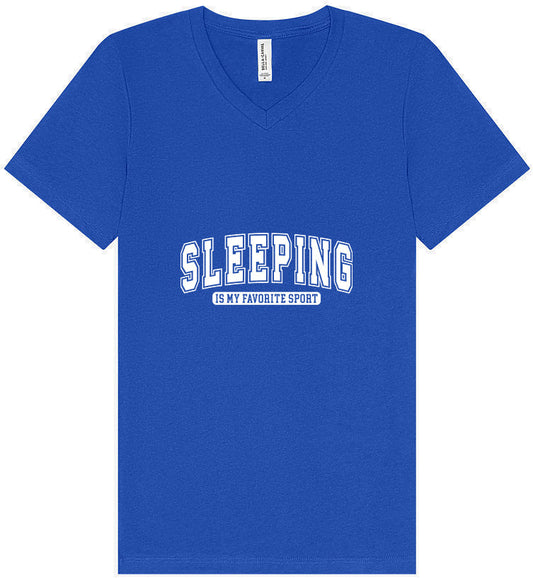 Sleeping is My Favorite Sport Unisex V-Neck Shirt